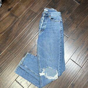 PACSUN ultra High Rise Slim Distressed
